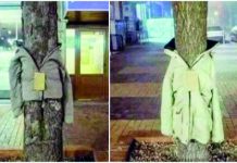 Οι κάτοικοι της Λάρισας αφήνουν τα παλτό τους στα δέντρα για τους φτωχούς