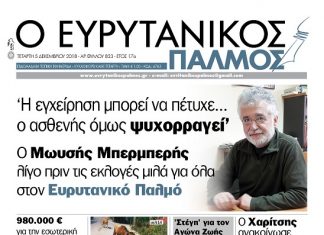 Ο Μωυσής Μπερμπερής λίγο πριν τις εκλογές μιλά για όλα. Διαβάστε στον Ευρυτανικό Παλμό που κυκλοφορεί…