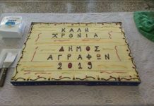 Τη βασιλόπιτα για το προσωπικό του έκοψε ο Δήμος Αγράφων