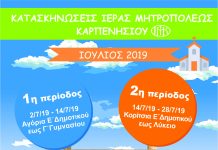 Περίοδος λειτουργίας Κατασκηνώσεων Ιεράς Μητρόπολης Καρπενησίου