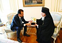 Με τον νέο δήμαρχο Κωνσταντινουπόλεως, κ.Ekrem Ιmamoğlu συνα-ντήθηκε ο Οικουμενικός Πατριάρχης