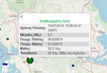 Σεισμός 4,7 Ρίχτερ στην Αμφιλοχία