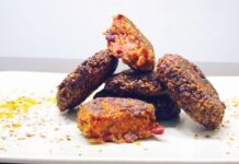 Αφράτα μπιφτέκια με παντζάρι και μανιτάρια