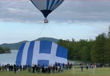 Πάνω από τη λίμνη Πλαστήρα η μεγαλύτερη ελληνική σημαία στον κόσμο – Βίντεο