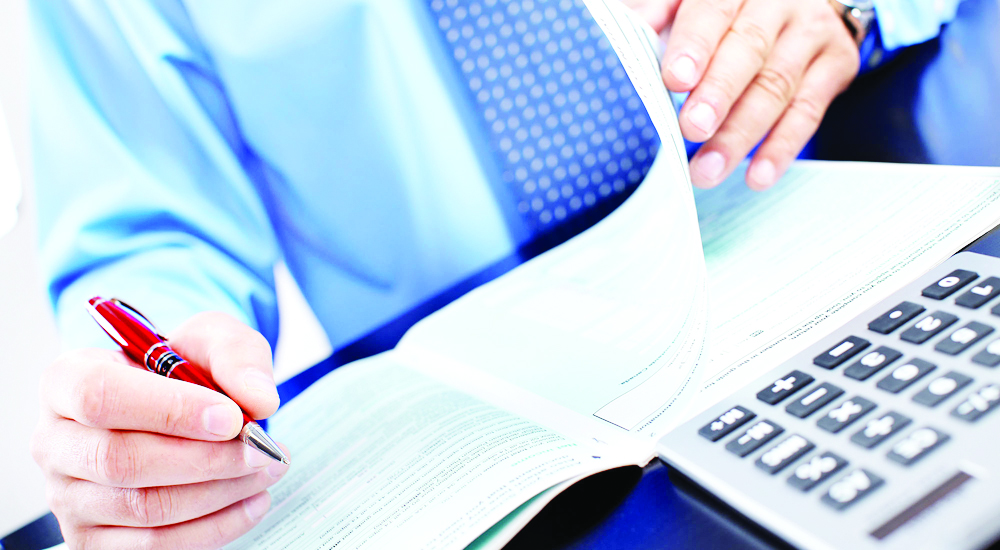 Businessman working in the office