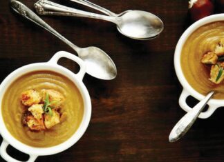 Σούπα με κάστανα και πράσινα μήλα με φθινοπωρινή διάθεση…