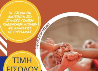 Αύριο Κυριακή 19:00 ο αγώνας μπάσκετ για την οικονομική ενίσχυση του Συλλόγου γονέων, κηδεμόνων ΑΜΕΑ ΠΕ Ευρυτανίας