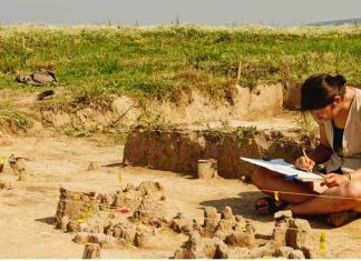 woman archeologist in excavation gift guide blog