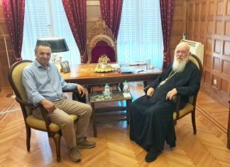 Τον Αρχιεπίσκοπο επισκέφθηκε ο Δήμαρχος Αγράφων για τη στήριξη νέων οικογενειών arxiepiskopos