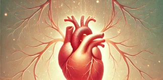 dall·e 2025 03 15 10.30.13 a symbolic illustration representing organ donation. a pair of hands gently holding a glowing heart, with tree roots extending from the heart to symbo
