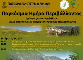 ΤΜΗΜΑ ΔΑΣΟΛΟΓΙΑΣ & Δ.Φ.Π. ΗΜΕΡΑ ΠΕΡΙΒΑΛΛΟΝΤΟΣ