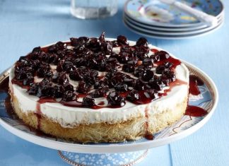 Τσίζκεϊκ με κανταΐφι cheesecake