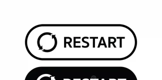 κουμπί επανεκκίνησης για επανεκκίνηση υπολογιστή του και συσκευών 219749265