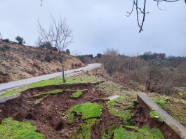 Σοβαρές Ζημιές από την Κακοκαιρία στον Δήμο Αγράφων καθιζηση αγραφα1